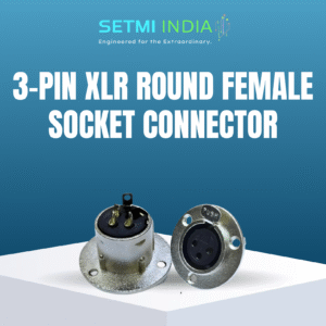 3-Pin XLR Round Female Socket Connector– Round Panel Mount | Setmi India