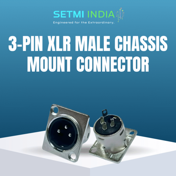 3-Pin XLR Male Chassis Mount Connector | Setmi India