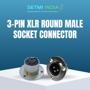 3-Pin XLR Round male Socket Connector– Round Panel Mount | Setmi India