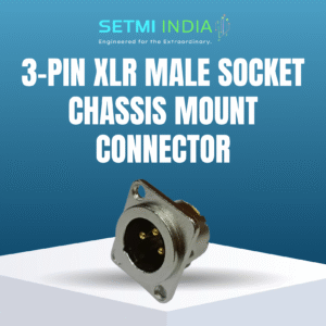 3-Pin XLR Male Socket Chassis Mount Connector | Setmi India