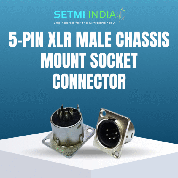 5-Pin XLR Chassis Mount Male Socket Connector| Setmi India