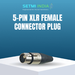 5-Pin XLR Female Connector Plug – Nickel-Plated, Locking | Setmi India