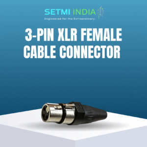 3-Pin XLR Female Cable Connector, Nickel-Plated Housing | Setmi India