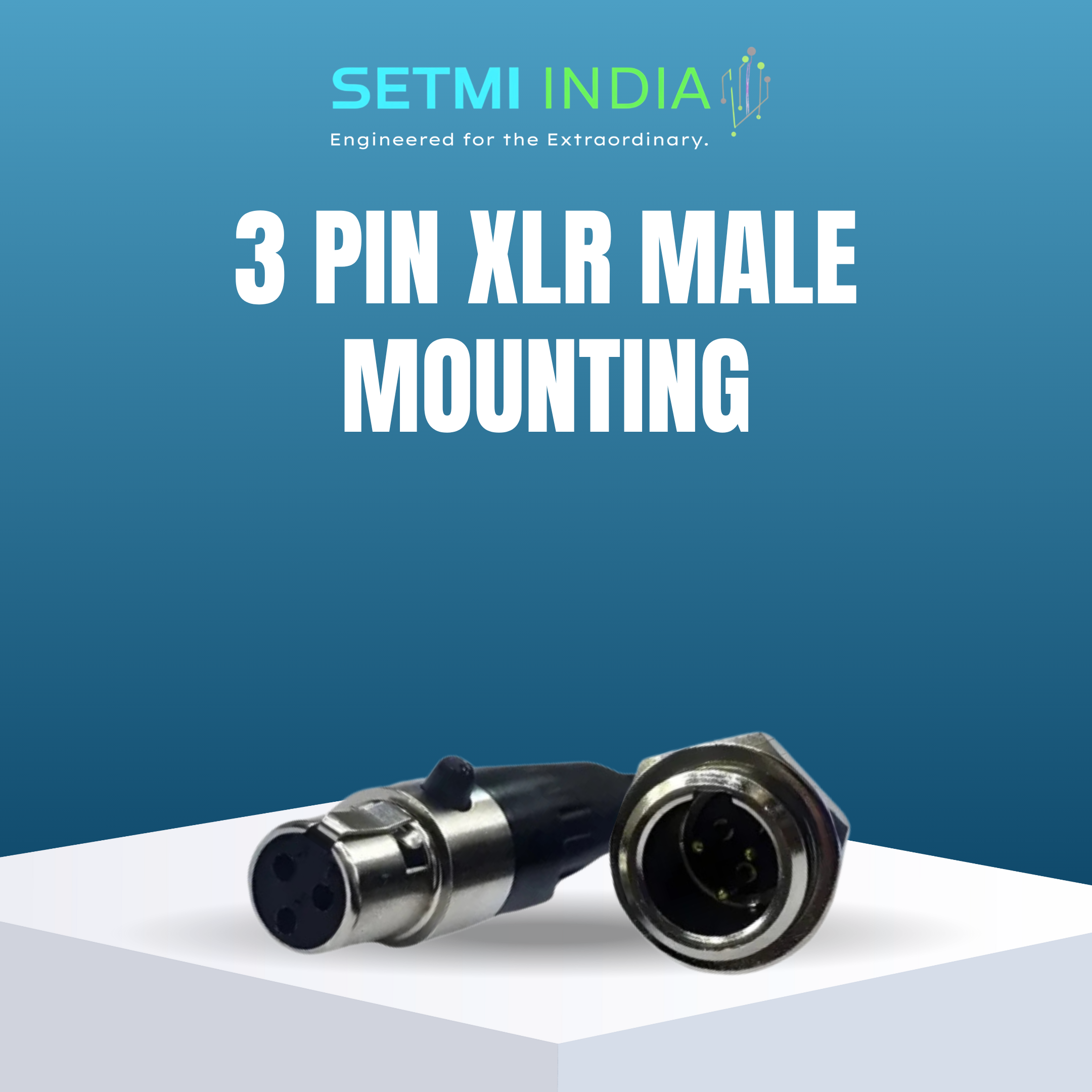 3 PIN XLR MALE MOUNTING