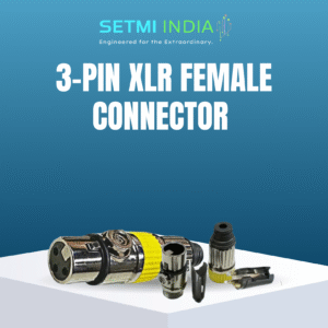 3-Pin XLR Female Connector – Nickel-Plated, Gold-Plated Soldering Pins | Setmi India