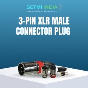 3-Pin XLR Male Connector Nickel-Plated Plug, Gold Pins, Red & Black Boot for Microphone & Audio Mixer