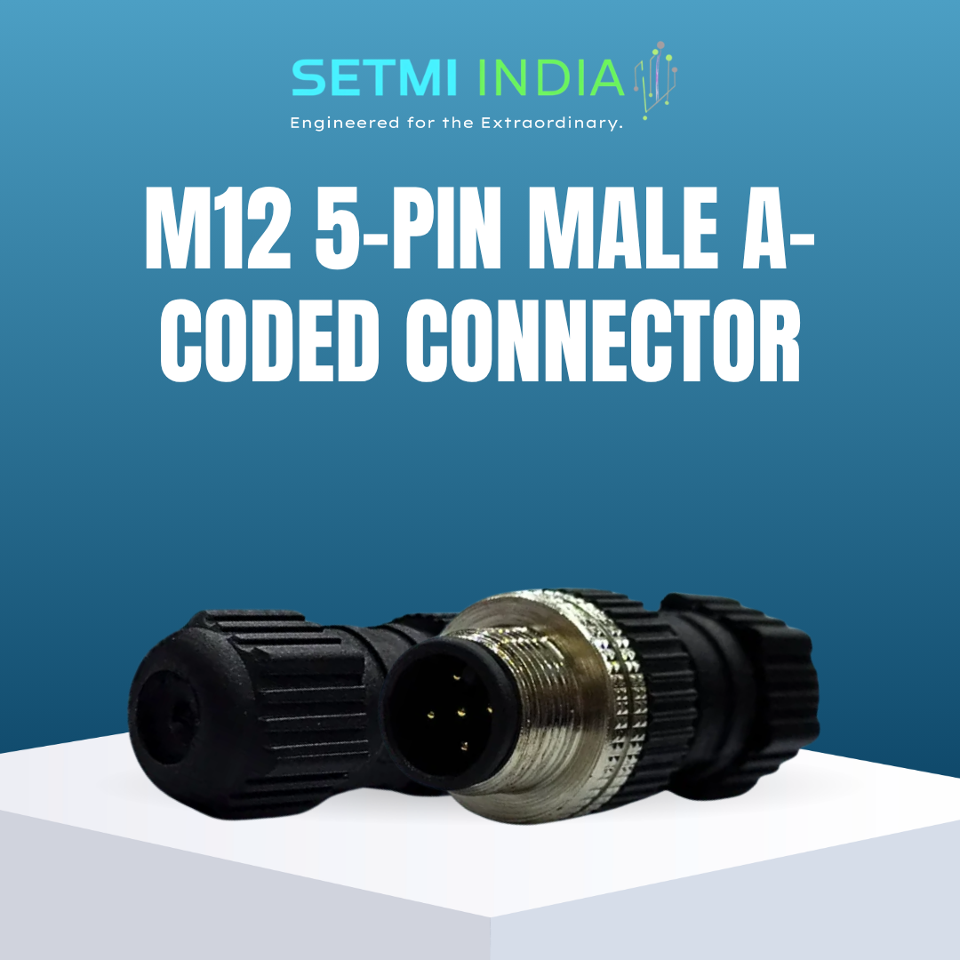M12 5-Pin Male A-Coded Ethernet Field Wireable Connector