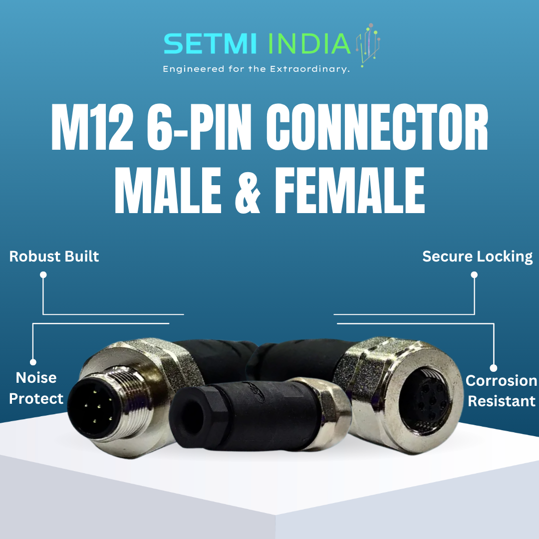 M12 6-Pin Connector Male & Female - Image 3