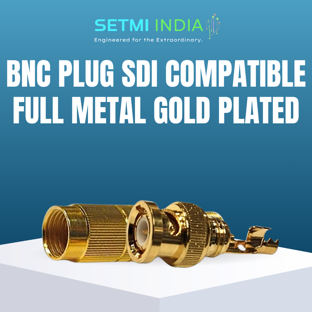 BNC Plug SDI Compatible Full Metal Gold Plated