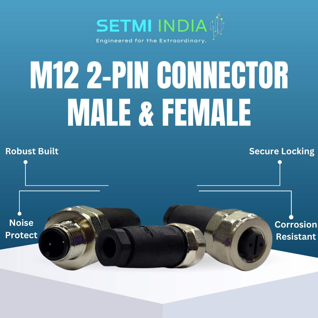 M12 2-Pin Connector Male & Female - Image 3
