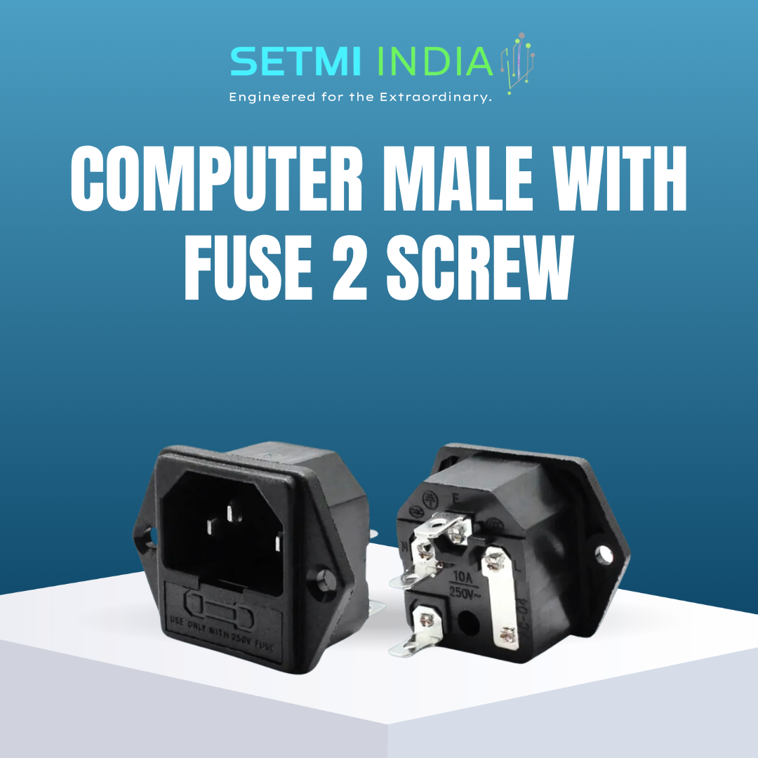 COMPUTER MALE WITH FUSE 2 SCREW