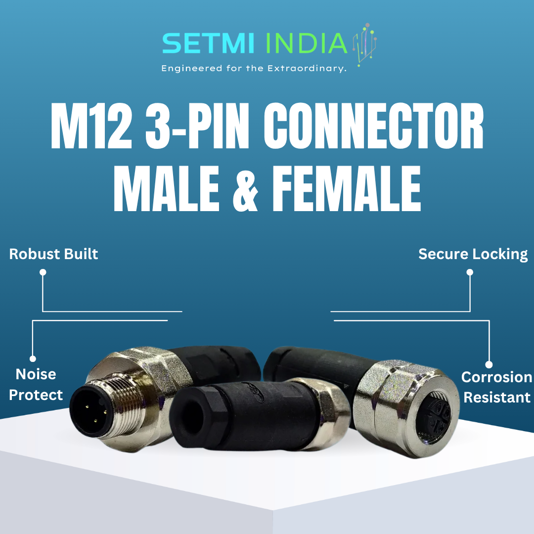 M12 3-Pin Connector Male & Female - Image 3