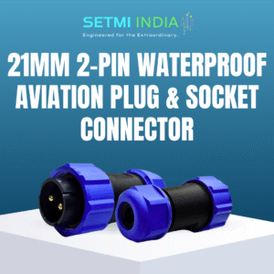 21mm - 2 Pin Waterproof Circular Male Connector | IP67 |