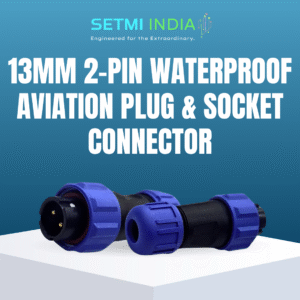 13mm – 2 Pin Waterproof Circular Male Connector | IP67 |