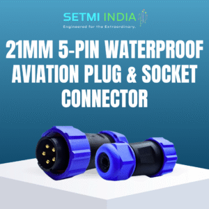 21mm - 5 Pin Waterproof Circular Male Connector | IP67 |