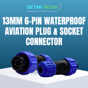 13mm - 6 Pin Waterproof Circular Male Connector | IP67 |