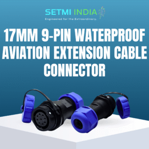 17mm - 9 Pin Waterproof Extension Circular Male Connector | IP67 |