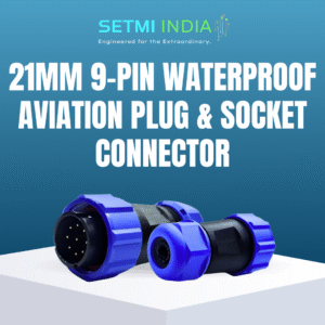 21mm - 9 Pin Waterproof Circular Male Connector | IP67 |