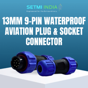 13mm - 9 Pin Waterproof Circular Male Connector | IP67 |