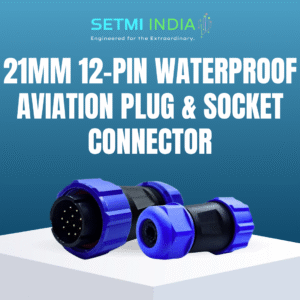 21mm - 12-Pin Waterproof Circular Male Connector | IP67 |