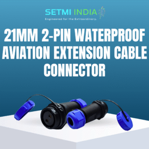 21mm - 2 Pin Waterproof Extension Circular Connector | IP67 |