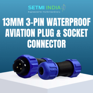 13mm – 3 Pin Waterproof Circular Female Connector | IP67 |