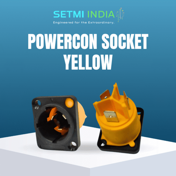 Yellow Power Socket POWERCON SOCKET YELLOW | Buy online India | Setmi India
