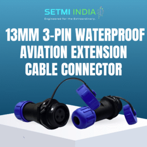 13mm – 3 Pin Waterproof Extension Circular Male Connector | IP67 |