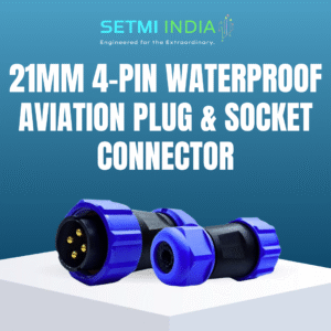 21mm - 4 Pin Waterproof Circular Male Connector | IP67 |